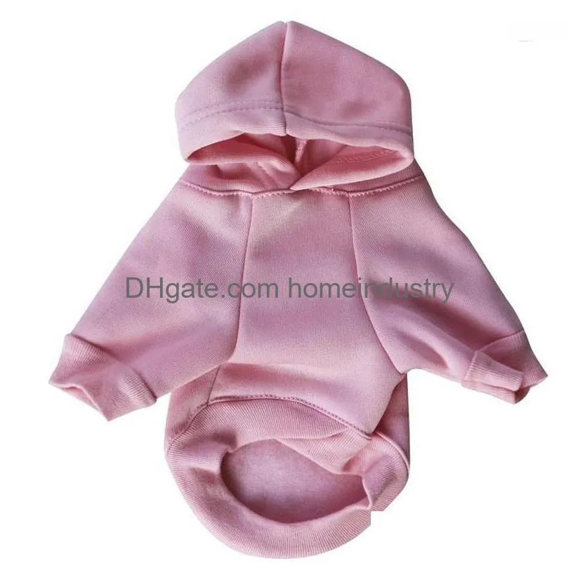 Dog Apparel Dog Apparel Autumn Winter Warm Pet Hooded Coat Jacket Soft Fleece Clothes For Small Dogs Chihuahua Pug Clothing Puppy Cat Dhunh