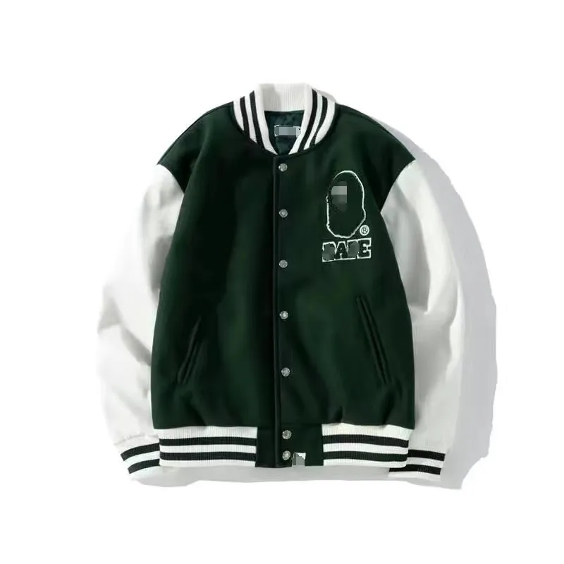 College Jacket Men`s Designer Jacket Men`s Women`s Baseball Jacket High quality Ape Head letter Embroidered coat Street wear