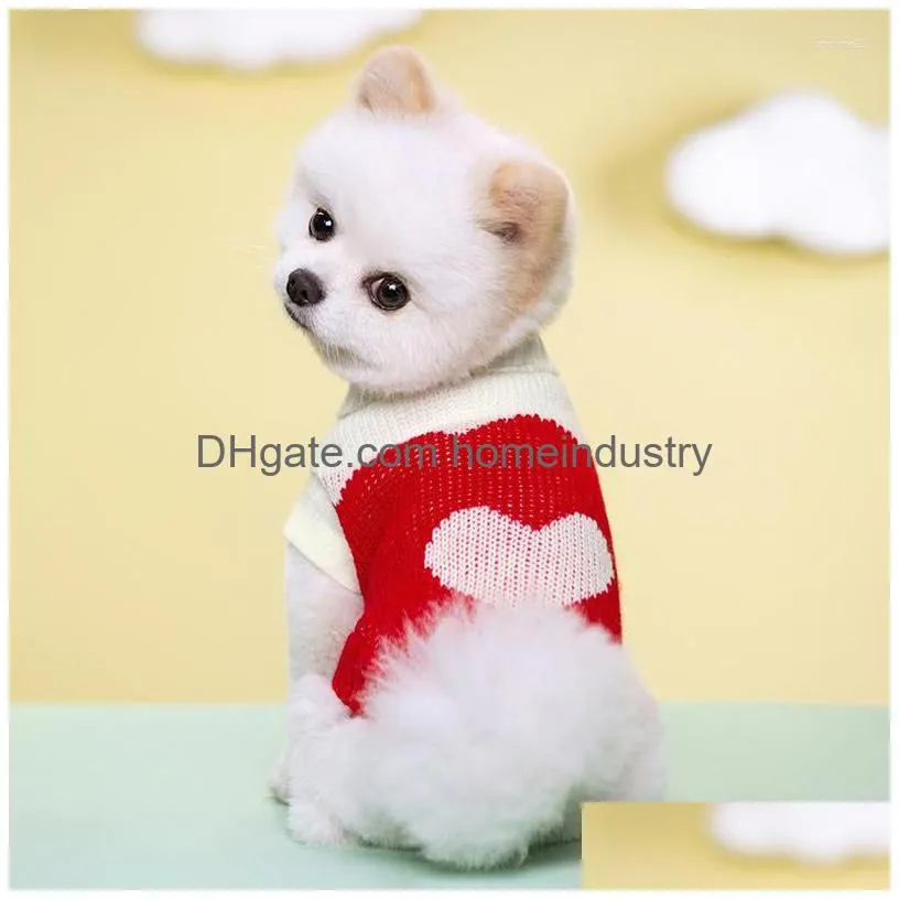 Dog Apparel Dog Apparel Cat Sweater For Small Dogs Cats Turtleneck Knitted Plover Winter Clothes  Puppy Kitten Knitwear Sweet Cost Dhzpy