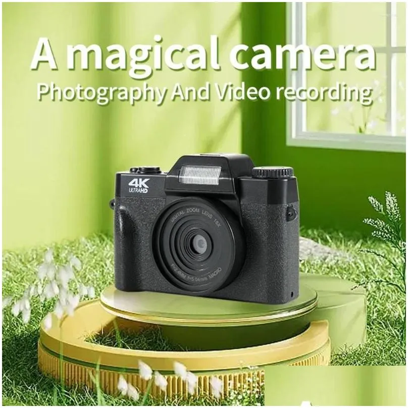 Digital Cameras 4K HD Retro Camcorder Auto Focus 48MP Recording Camera Anti-shake Travel Portable Integrated USB 2.0 Support TF