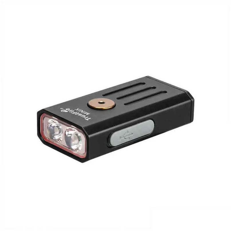 rechargeable edc uv flashlight trustfire minix 320 lumens uv/red usb mini kechain type c 4 switch modes led torch lighting lamps