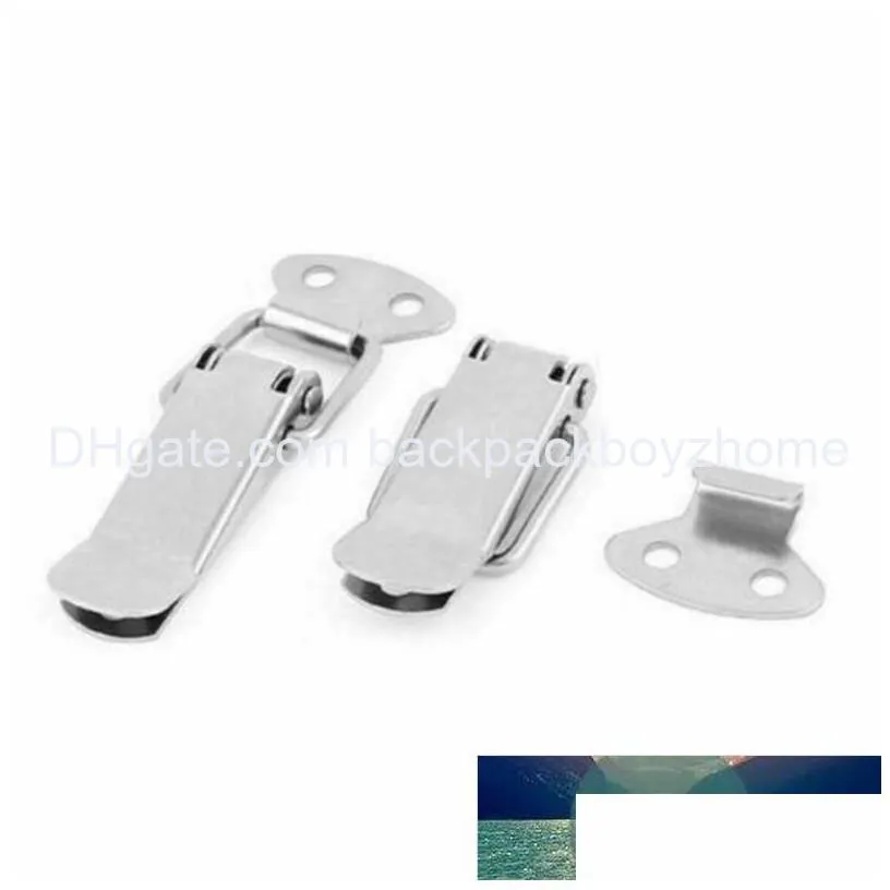 1 or 4pcs stainless steel spring loaded toggle case box chest trunk latch catches hasps clamps trunks boxes lock the trunk factory price expert design quality