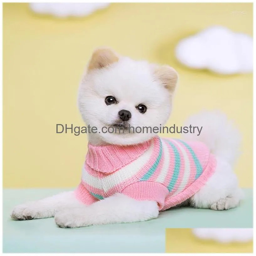 Dog Apparel Dog Apparel Cat Sweater For Small Dogs Cats Turtleneck Knitted Plover Winter Clothes  Puppy Kitten Knitwear Sweet Cost Dhzpy