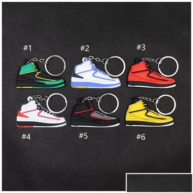 Keychains & Lanyards Keychains Lanyards Mini Sile Sneaker Sport Shoes Keychain Basketball Kids Key Ring Shoe Creative Gift Drop Delive Dhfoq