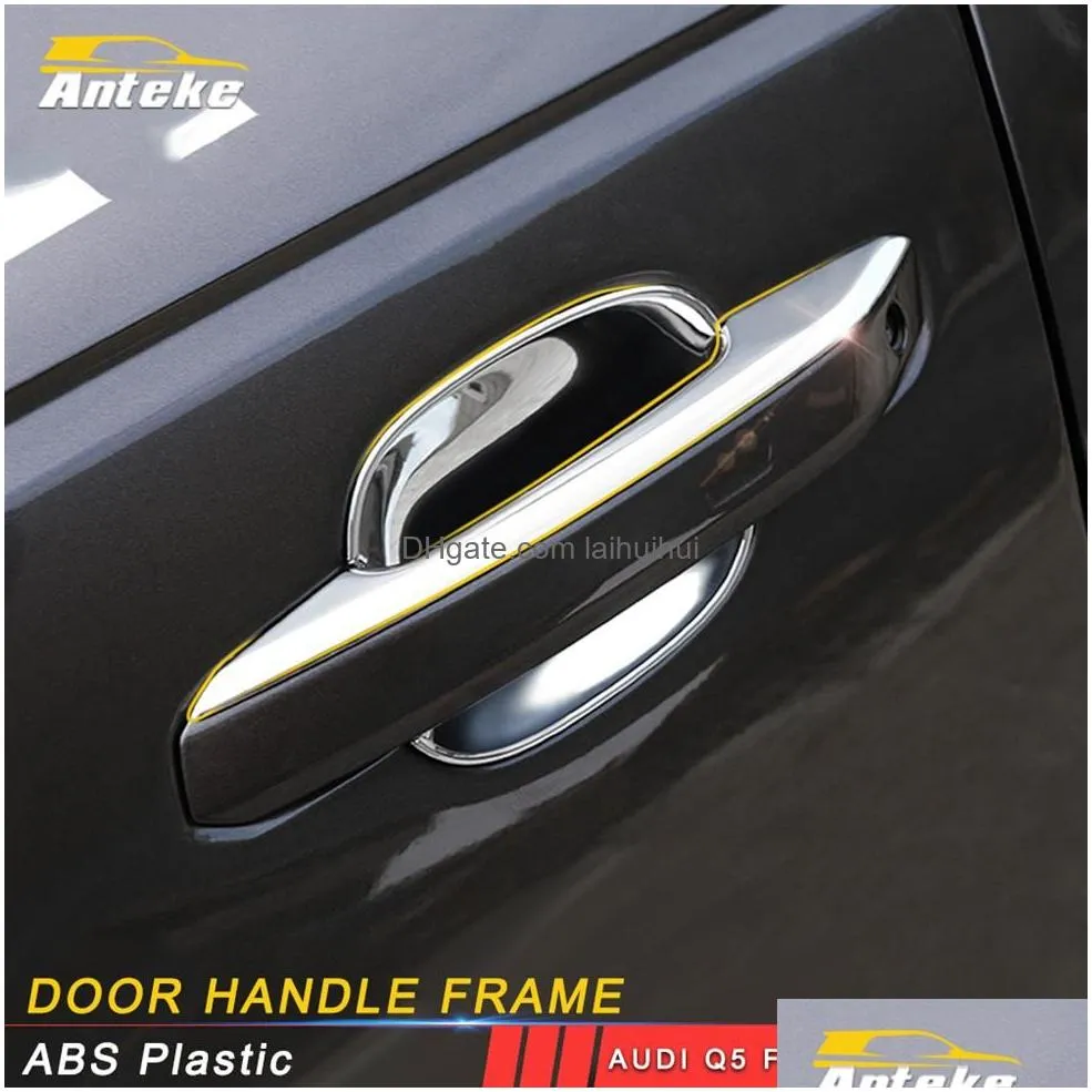 auto car accessories outside door handle bowl cover trim frame sticker chrome exterior decoration for audi q5 fy 2017 2018 2019331v