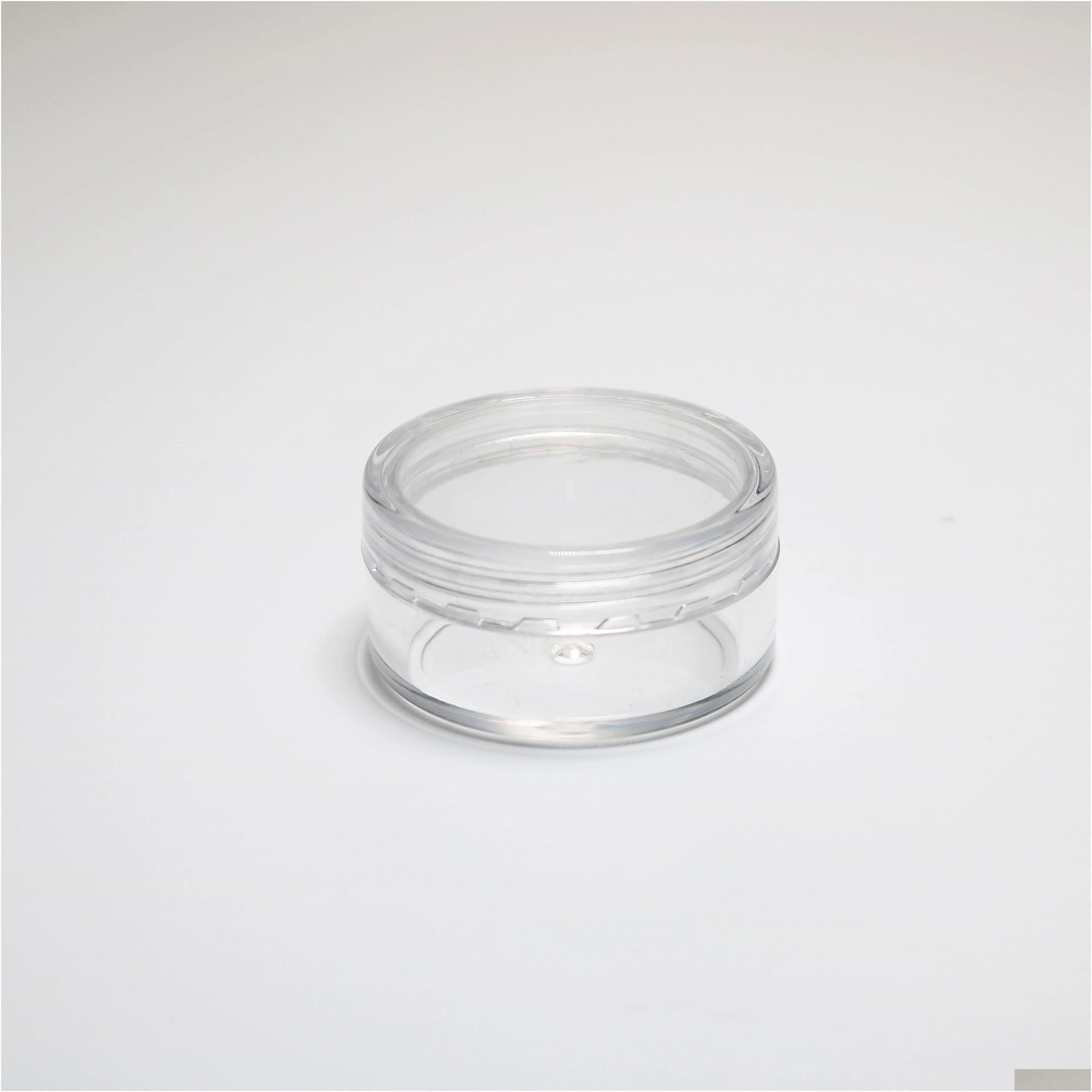 wholesale Wholesale Jars Cosmetic Sample Empty Container 5ML Plastic Round Pot Screw Cap Lid Small Tiny 5G Bottle for Make Up Eye Shadow Nails 1 3 5 10 20 30