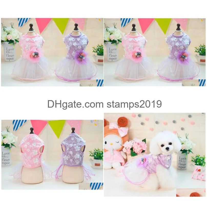 Dog Apparel Dogbaby Spring Summer Pet Dress Clothes In Dream Ballet Skirt Style From S To Xl Puppy Dogs Drop Delivery Home Garden Sup Dhxmp