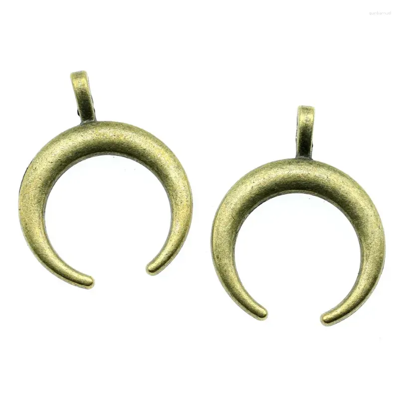 Charms Charms 10Pcs 33X26Mm Pendant Horns Crescent Moon Charm Pendants For Jewelry Making Antique Sier Plated Drop Delivery Jewelry Je Dhoks