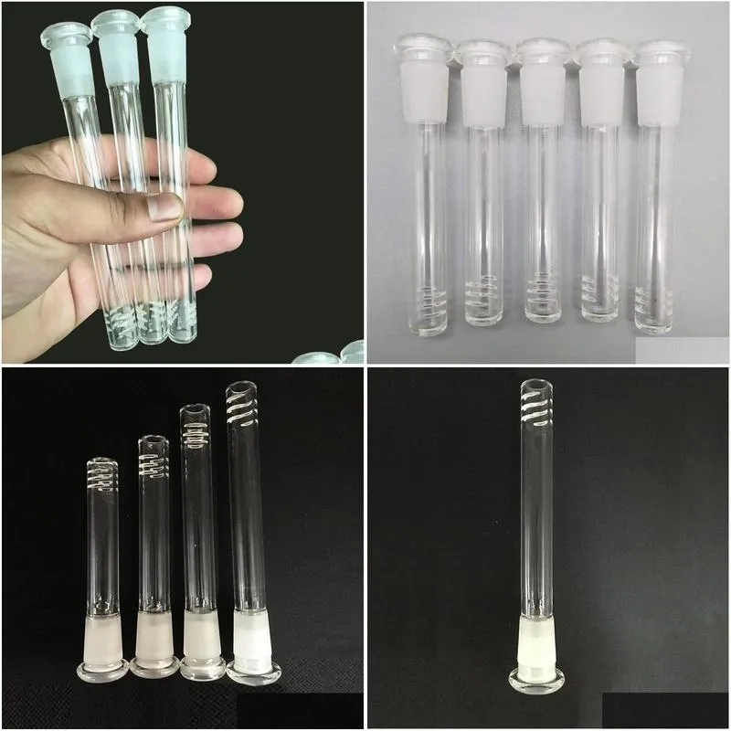6 holes 3inch6inch 18mm male to 14mm female glass hookah parts accessories downstem reducer adapter diffused down stem for glass beaker water