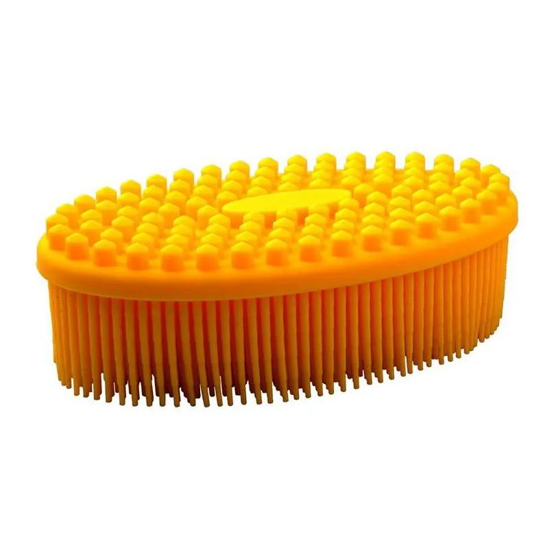 bath silicone brush cleaning body brushes bathing articles women men children uni washing equipment 7 5ws b2