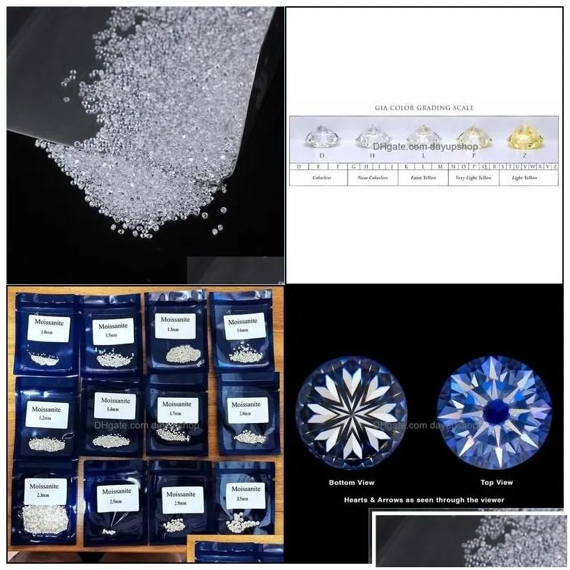 Loose Diamonds Loose Diamonds Wholesale Size Price D Color Round Cut Lab Grown Moissanites Stone Small Drop Delivery 2021 Jewelry Dh0Fa