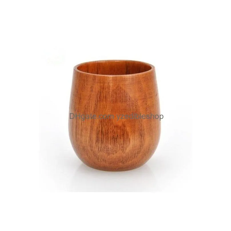 retro chinese style handmade natural wooden tea cup creative home wood coffee cups drinkware kitchen accessories