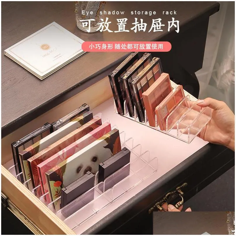 makeup blush cosmetics shelf desktop multicell display box 7compartment plastic eye shadow tray storage boxes makeup organizer 20220221