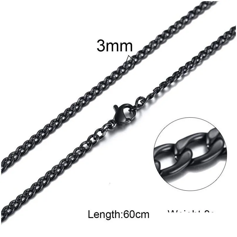 Chains Stainless Steel Solid Choker Goldplated Cuba Link Chain Necklace Fashion Male Jewelry Hip Hop Accessories6751788 Drop Delivery Dhqcg