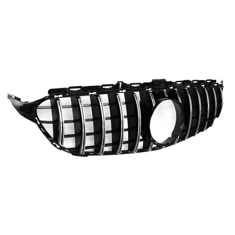 c class w205 racing grill abs material grilles for c-class 2015-2018 replacement mesh grille front bumper