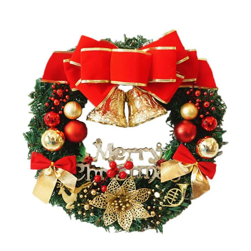 Wreath Christmas Tree Decoration Family Holiday Party Wall Atmosphere Four Colors Drop Delivery Dh9Bx