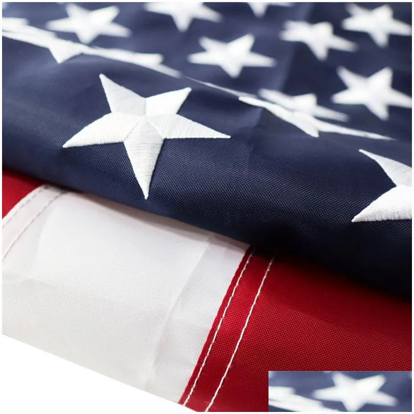 3X5Ft High Quality American Oxford Cloth Embroidered Flag Drop Delivery Dha6X