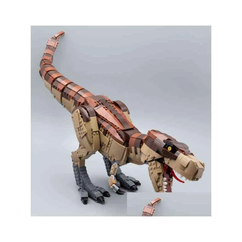 Blocks 11338 Movie Games Series Jurassic Park Blocks T. Rex Rampage 3156Pcs Bricks Model Building Kits Compatible 75936 T230103 Drop D Dhwjb