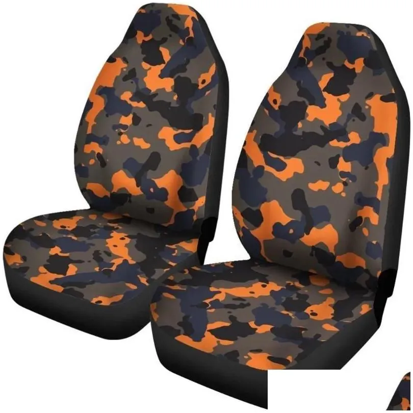 Car Seat Covers 2PCS Camouflage Set Protectors Universal Fit For SUV Bucket Seats Accessory Accept Customization