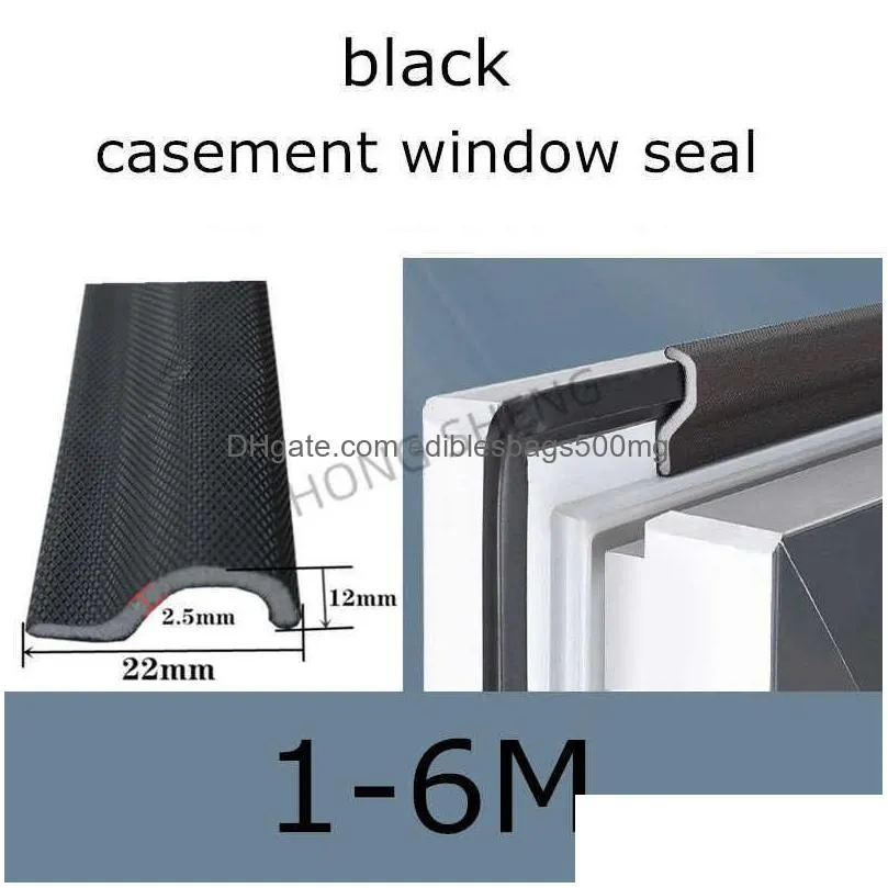  6m casement window seal tape soundproof acustic foam s type for weather stripping door seal gap filler noise reductian artifact