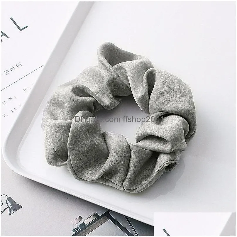 Pony Tails Holder Fashion Scrunchies Hair Ring Pony Tails Holder Elastics Ties Suitable For Women Girls Will And Sandy Gift Drop Deliv Dha0I