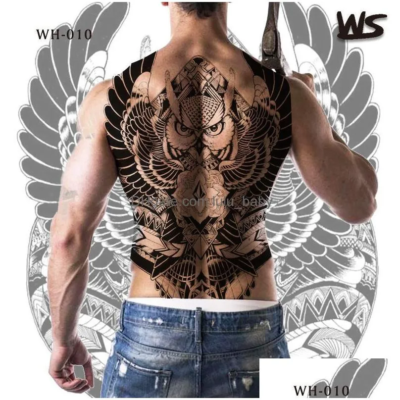 temporary tattoos large temporary tatoo for men tattoo body art full back sexy tattoo sticker  king tiger dragon tattoo designs waterproof