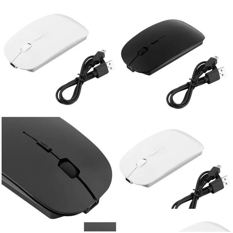 Mice Build-In Li Battery High Quality Super Slim Portable Rechargeable Bluetooth 3.0 Bt Wireless Mouse For Laptop Pc Drop Delivery Com