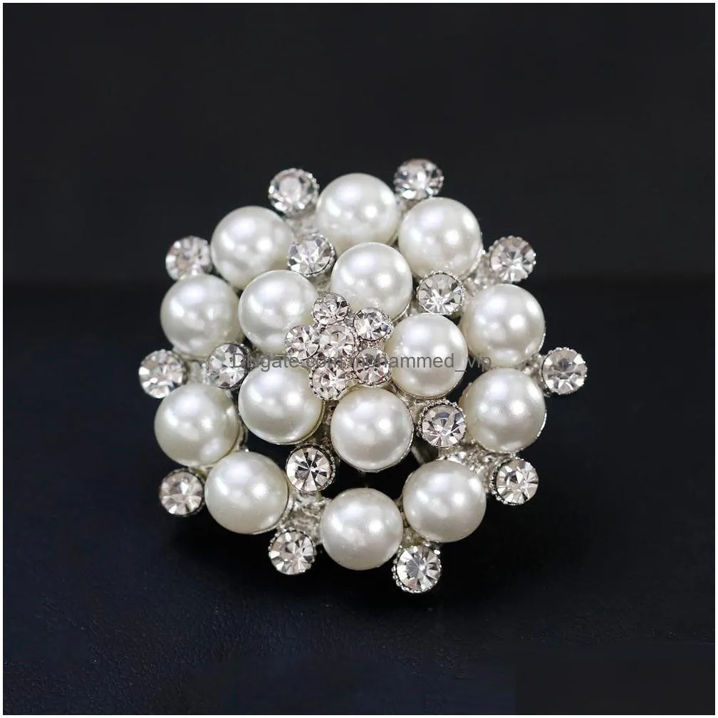 gold silver faux pearl pin brooch designer brooches badge metal enamel pin broche women luxury jewelry xmas party supplies