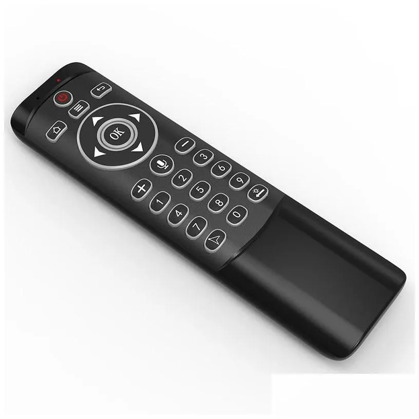 Keyboards Mt1 Backlit Voice Remote Control Gyro Wireless Air Mouse 2.4G For Android Tv Box Drop Delivery Computers Networking Keyboard