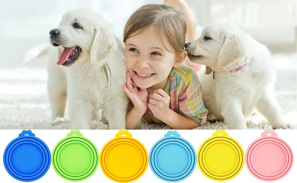 Multi-Colored Pet food can lids