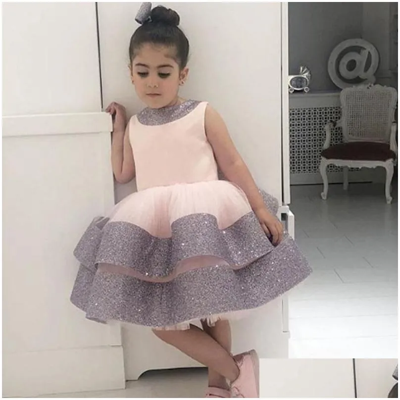 Girl`S Dresses Toddler Girl Tutu Sequin Bow Dress Princess Dresses For Baby First 1St Year Birthday Infant Party Pageant Christeng Gow Dhccx