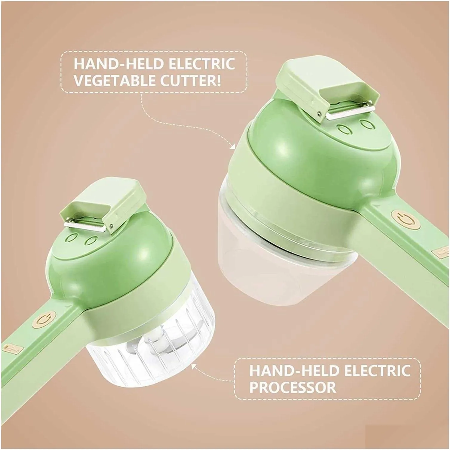 Baking & Pastry Tools New 4 In 1 Electric Kitchen Chopper Garlic Masher Meat Grinder Mini Food Vegetable Crusher Slicer Rechargeable P Dhdfm