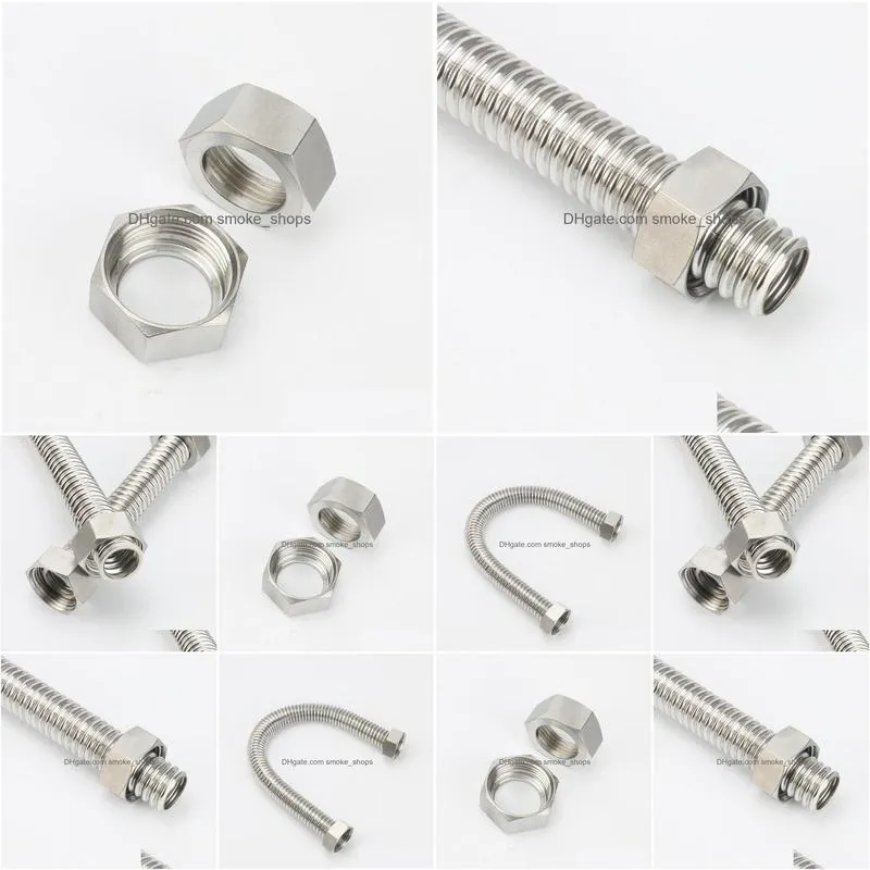 watering equipments hose inlet and outlet connection metal high pressure cold water 1 inch stainless steel bellows nut 304 tube