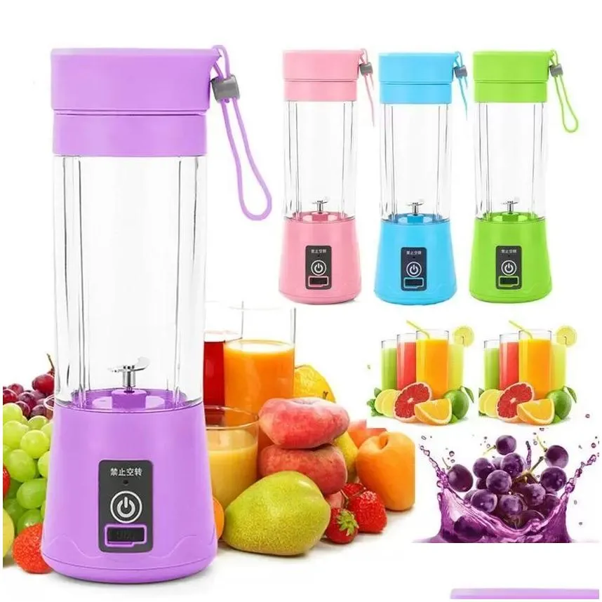 380ml portable blender electric juicer USB charging smoothie blender Mini juice maker Cup Home mixer food processor