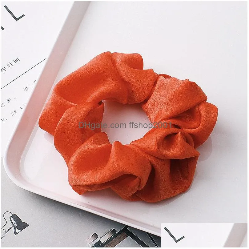 Pony Tails Holder Fashion Scrunchies Hair Ring Pony Tails Holder Elastics Ties Suitable For Women Girls Will And Sandy Gift Drop Deliv Dha0I