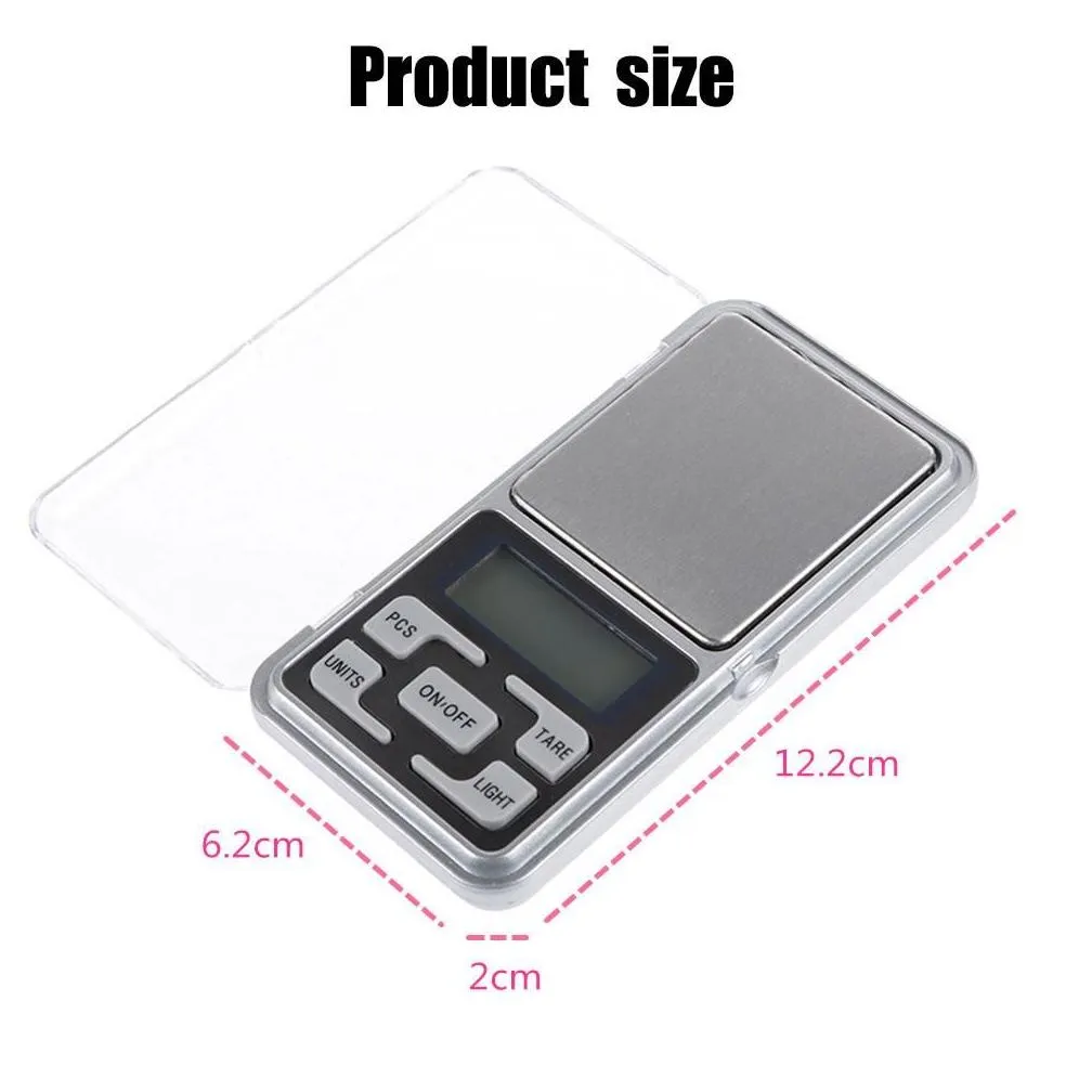 wholesale Digital Scales Digital Jewelry Scale Gold Silver Coin Grain Gram Pocket Size Herb Mini Electronic backlight 100g 200g 500g Mouse Shape Car key Mini Electronic