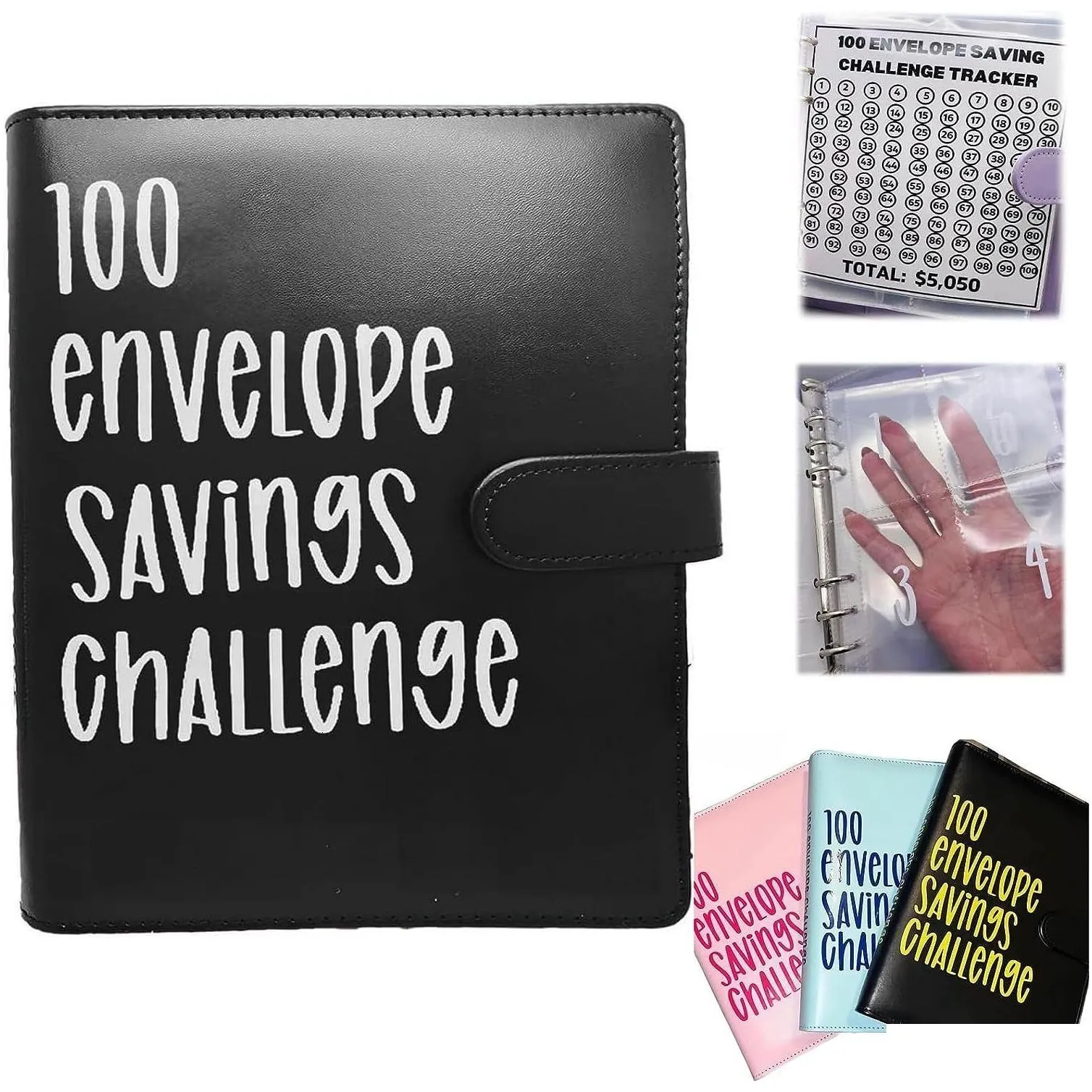 Storage Holders Racks 100 Envelope Challenge Binder Easy and Fun Way to Save Savings Challenges Budget with Cash Envelopes 230810