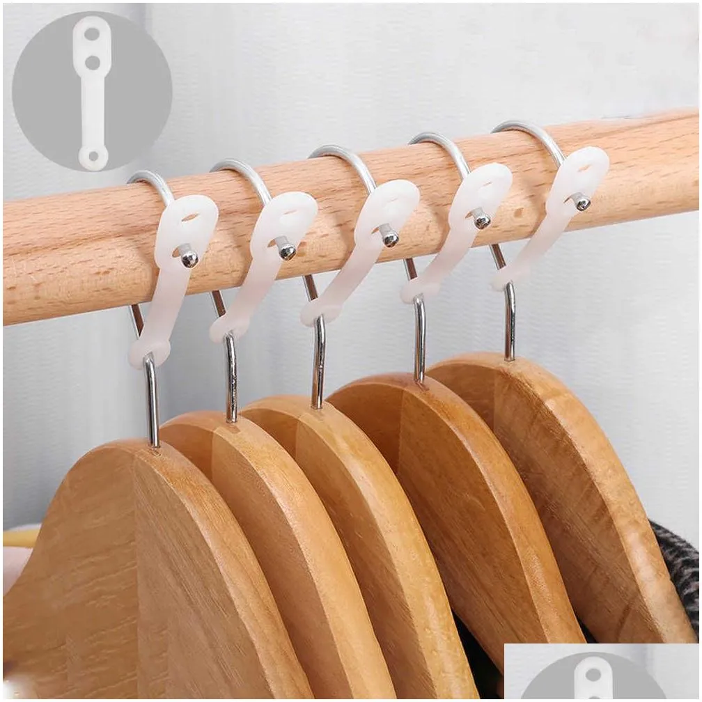 Hangers & Racks New 10Pcs Mti-Purpose Clothes Hanger Windproof Buckles Fixing Hooks Non-Slip Drying Rack Household Laundry Plastic Dro Dhzwq