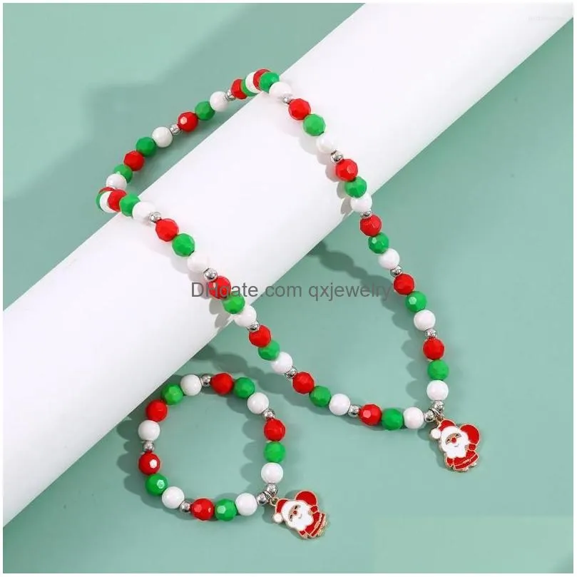 Pendant Necklaces Pendant Necklaces Makersland Fashion Necklaces/Bracelets Sets For Kids Christmas Gift Children Jewelry Set Trendy Dr Dhoyw