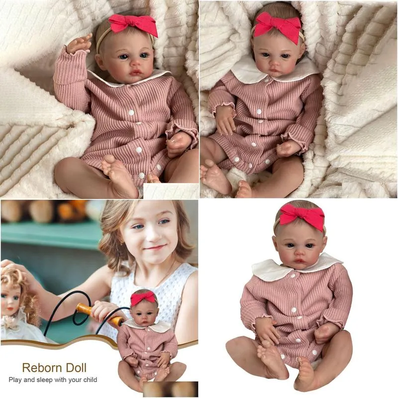 Dolls Dolls 19In Real Life Baby 3D Skin Lifelike Reborn Visible Veins Realistic Toys For Collection 230426 Drop Delivery Toys Gifts Do Dhfav