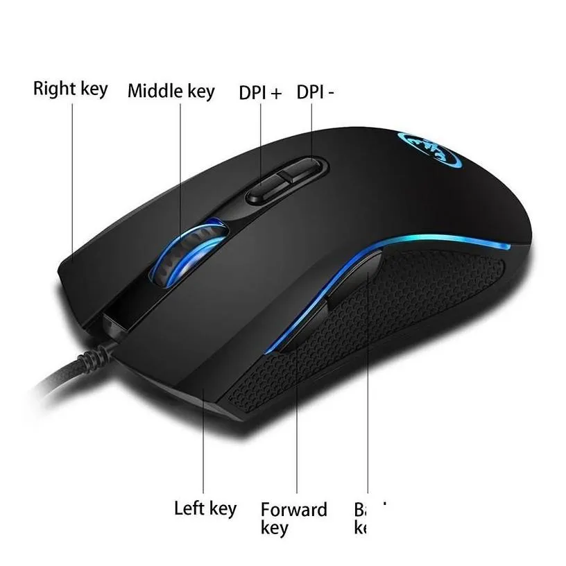 Mice Wired Gaming Mouse Gamer 7 Button 3200Dpi Led Optical Usb Computer Game Mause For Pc 231117 Drop Delivery Computers Networking Ke