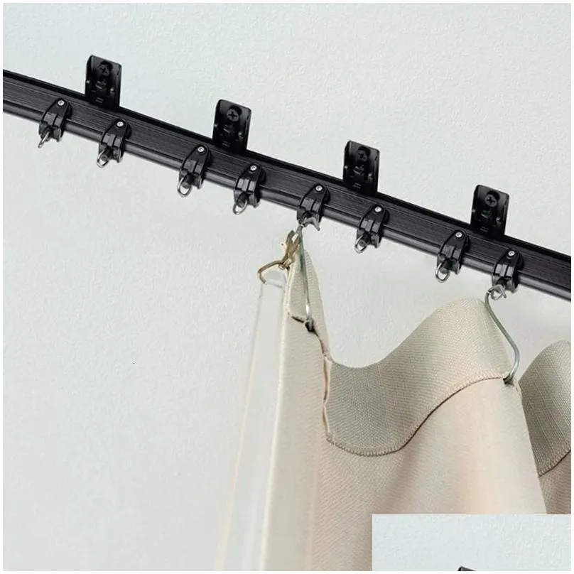 Curtain Poles Flexible Ceiling Track Kit 5M Bendable Window Room Divider Supplies For Living Bathroom Adjustable Bracke 231010 Drop Otvnw