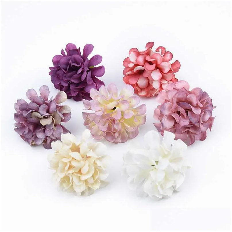 100pcs Artificial flowers Little lilac Home decoration accessories Wedding Headwear Diy Scrapbooking Gift Candy box Silk 210706