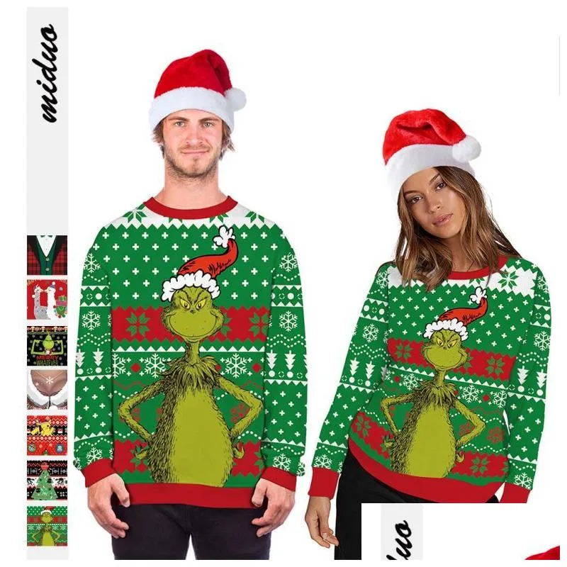 designer hoodie men designer hoodie unisex couples ugly christmas xmas sweaters round neck pullover sweatshirt 3d funny squirrel printed holiday