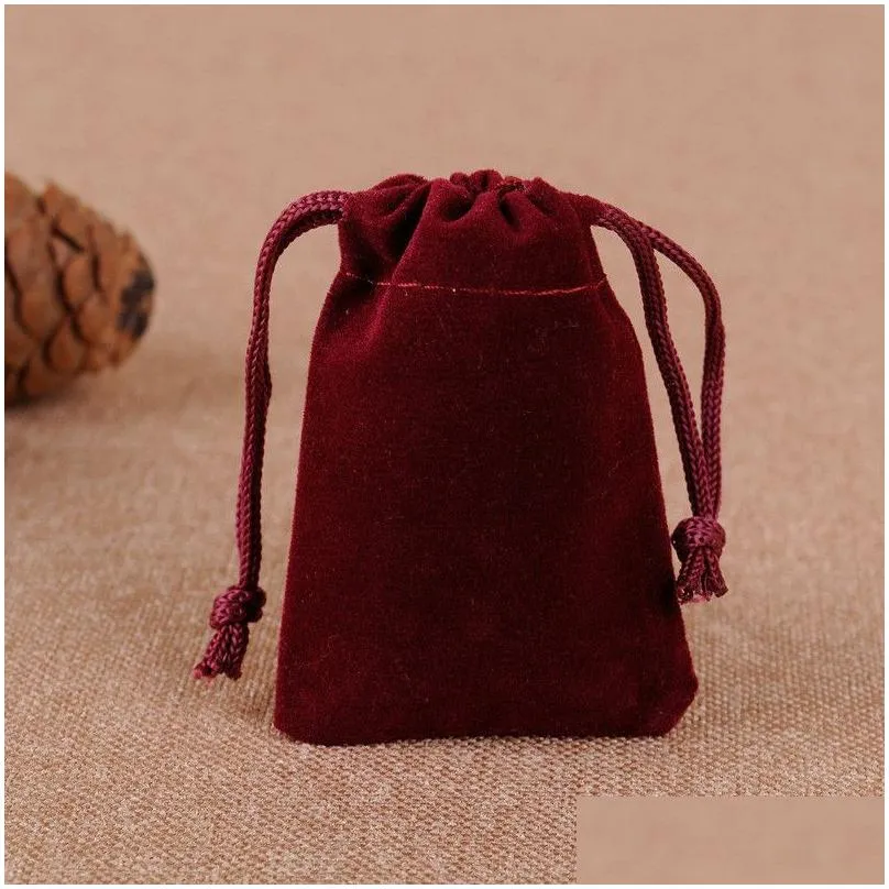 Jewelry Pouches, Bags Mix Color 7X9Cm Veet Dstring Pouch Bag/Jewelry Bag Christmas/Wedding Gift Bags Drop Delivery Jewelry Jewelry Pac Dhpk8