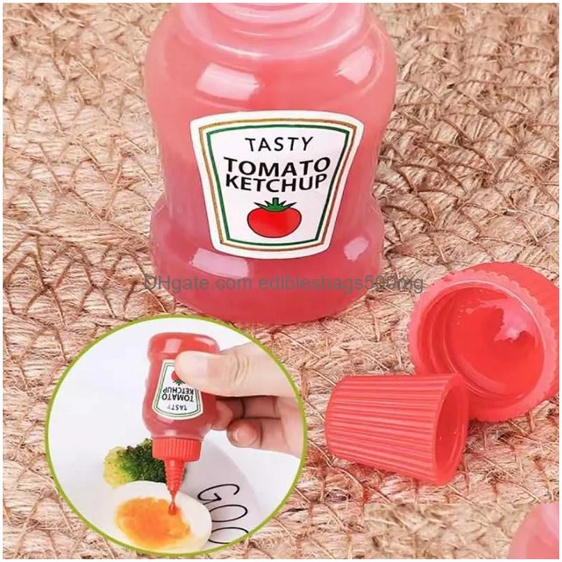  mini squeeze bottle sauce ketchup portable small salad dressing container bento box seasoning storage bottle jar accessories