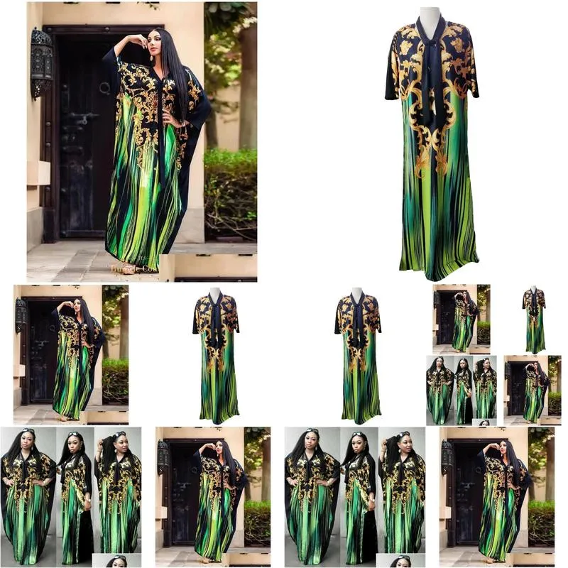 Ethnic Clothing Ethnic Clothing African Dresses For Women Africa Clothes Costume Dress Print Dashiki Ladies Ankara Plus Size Nigeria F Dhto5