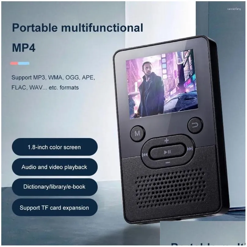 Player 3.5mm TF Card Bluetooth-compatible Rechargeable AMV MP4 Digital JPG JPEG BMP GIF Radio Music Black 16G