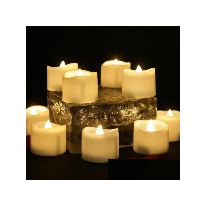 LED Tea Lights Flameless Votive Tealights Candle Flickering Bulb Light Small Electric Fake Teas Candles Realistic For Wedding Table