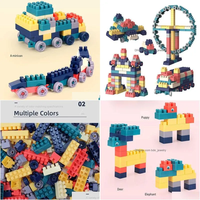 blocks 260pcs building blocks diy puzzle set 4-6 years old toy for kid gift large particles assembled children puzzle r230905